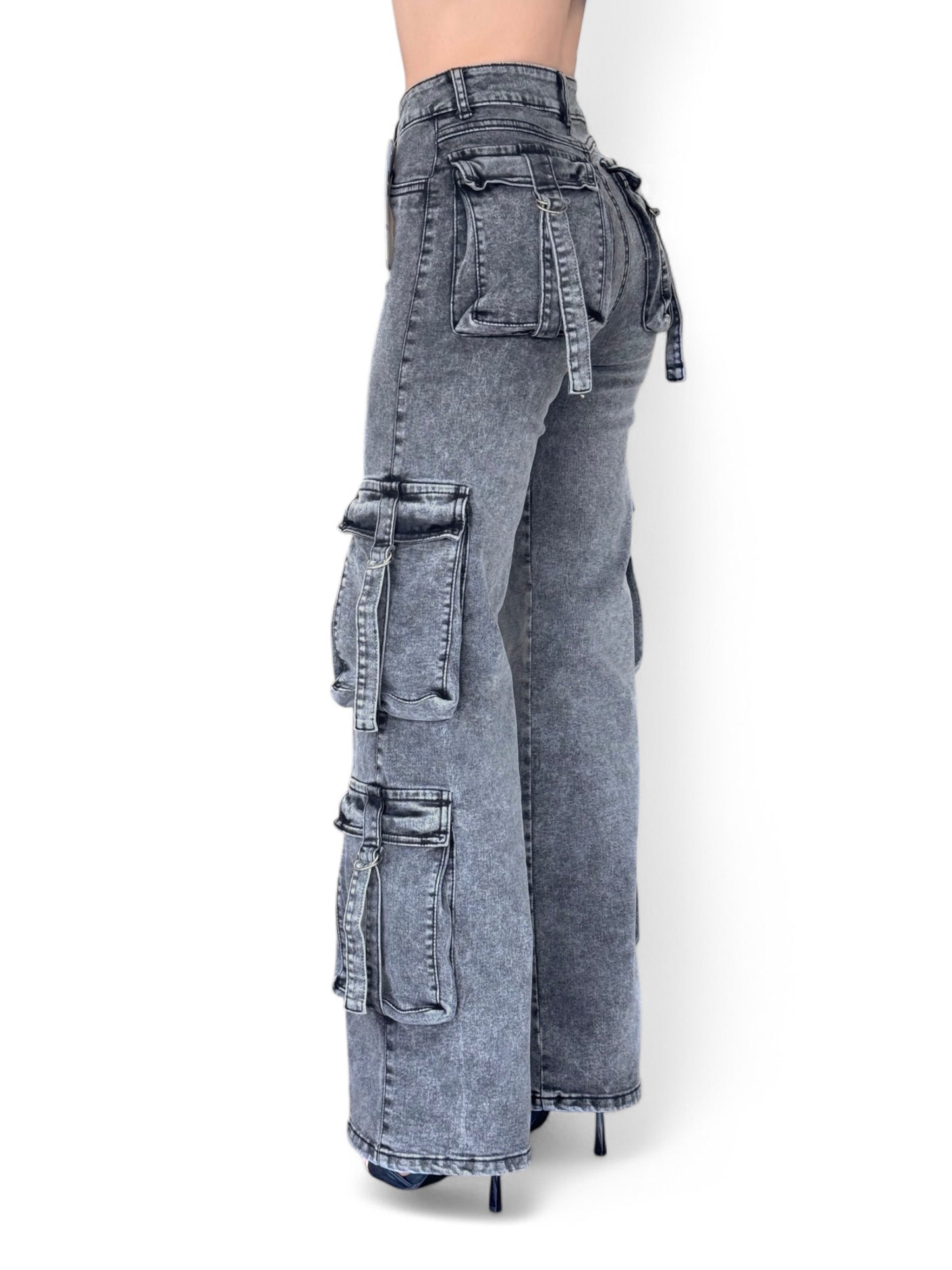 CARGO JEANS GRIS LAVADO VIM