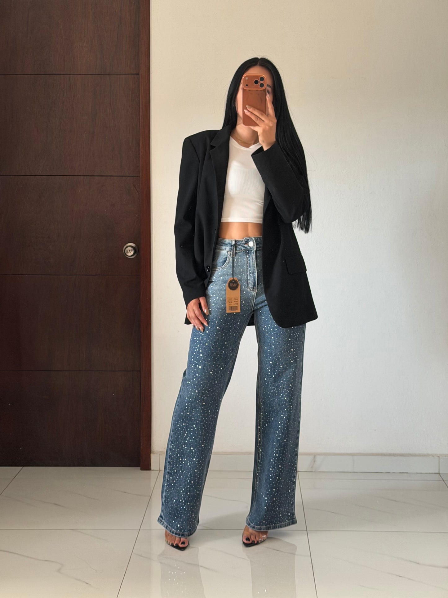 WIDE LEG BRILLOS DECOLORADO