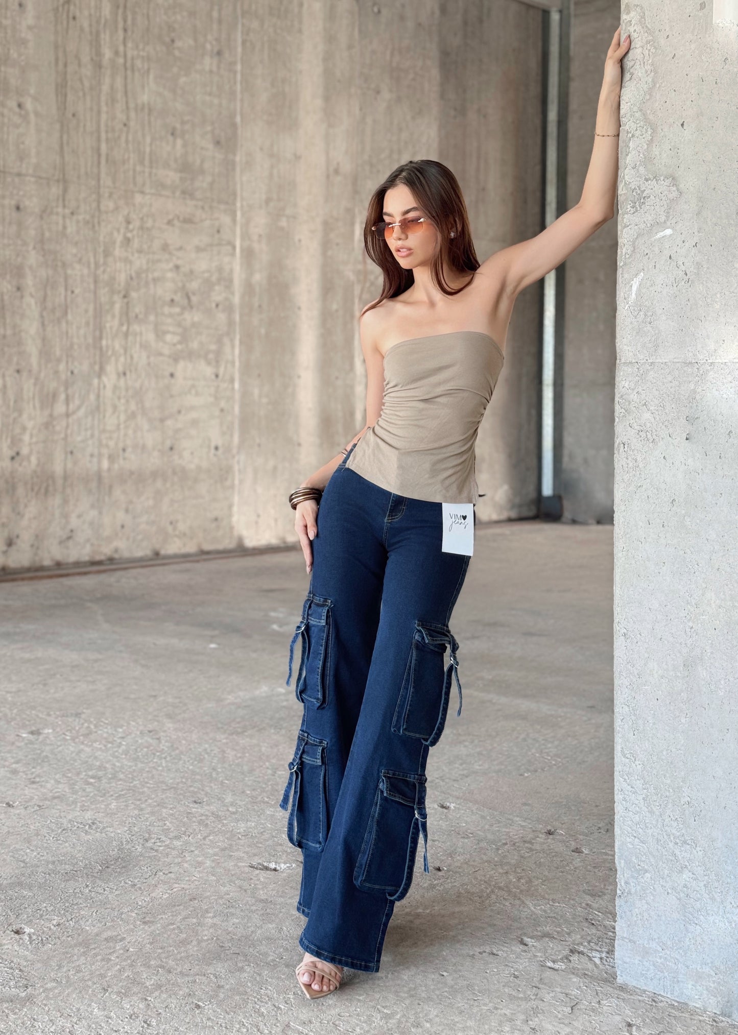 CARGO JEANS VIM ÍNDIGO
