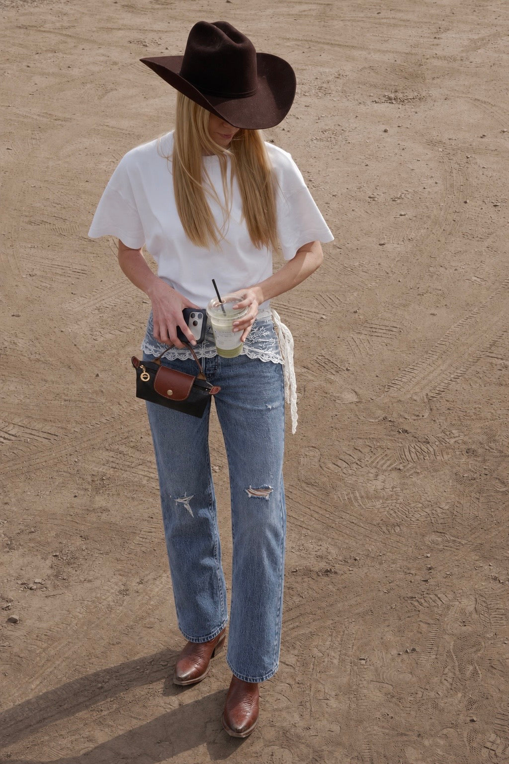 WIDE LEG BANDANA ENCAJE