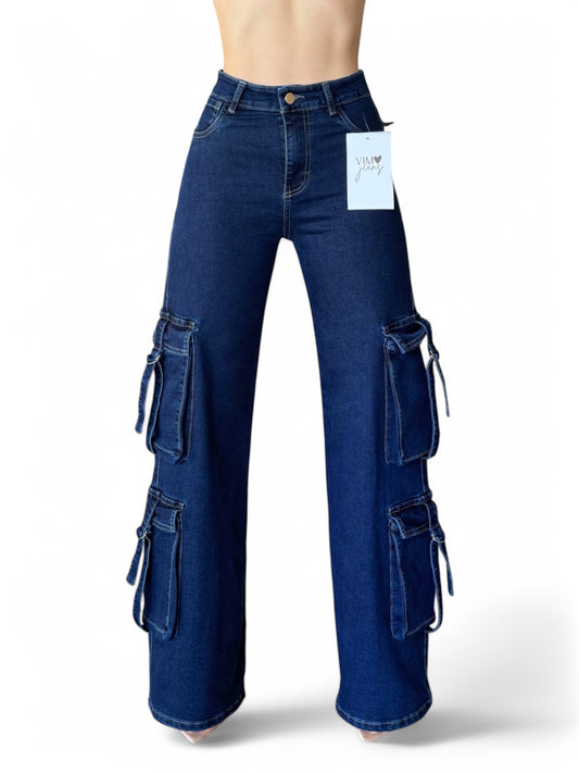 CARGO JEANS VIM ÍNDIGO