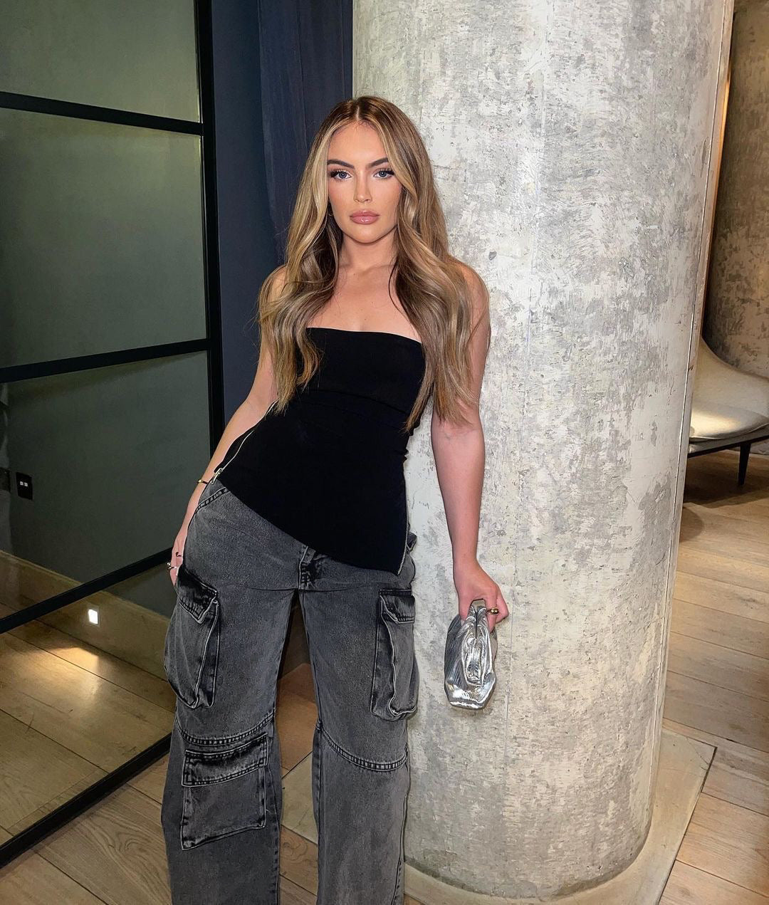 CARGO JEANS GRIS LAVADO VIM