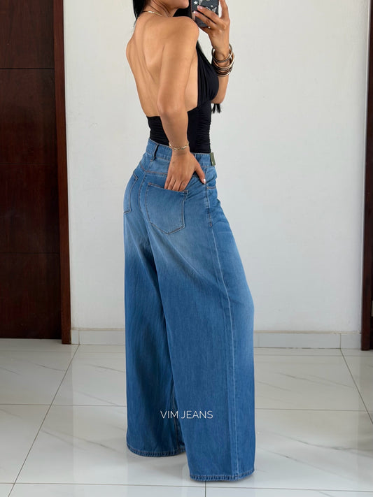 PALAZZO MEDIO TENCEL DENIM