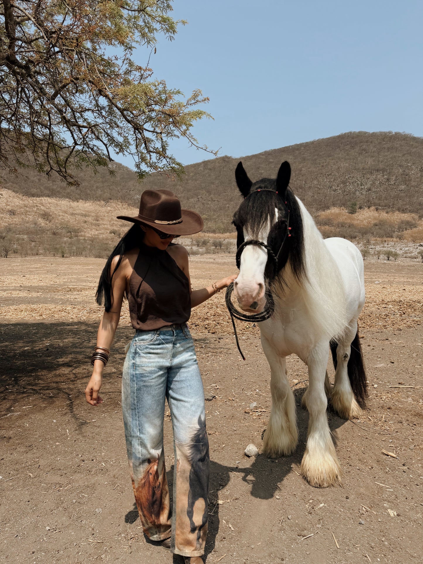BARREL JEANS HORSE VIBRANT MIU