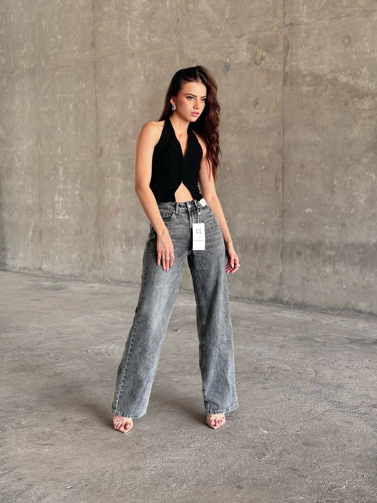 WIDE LEG VIM GRIS