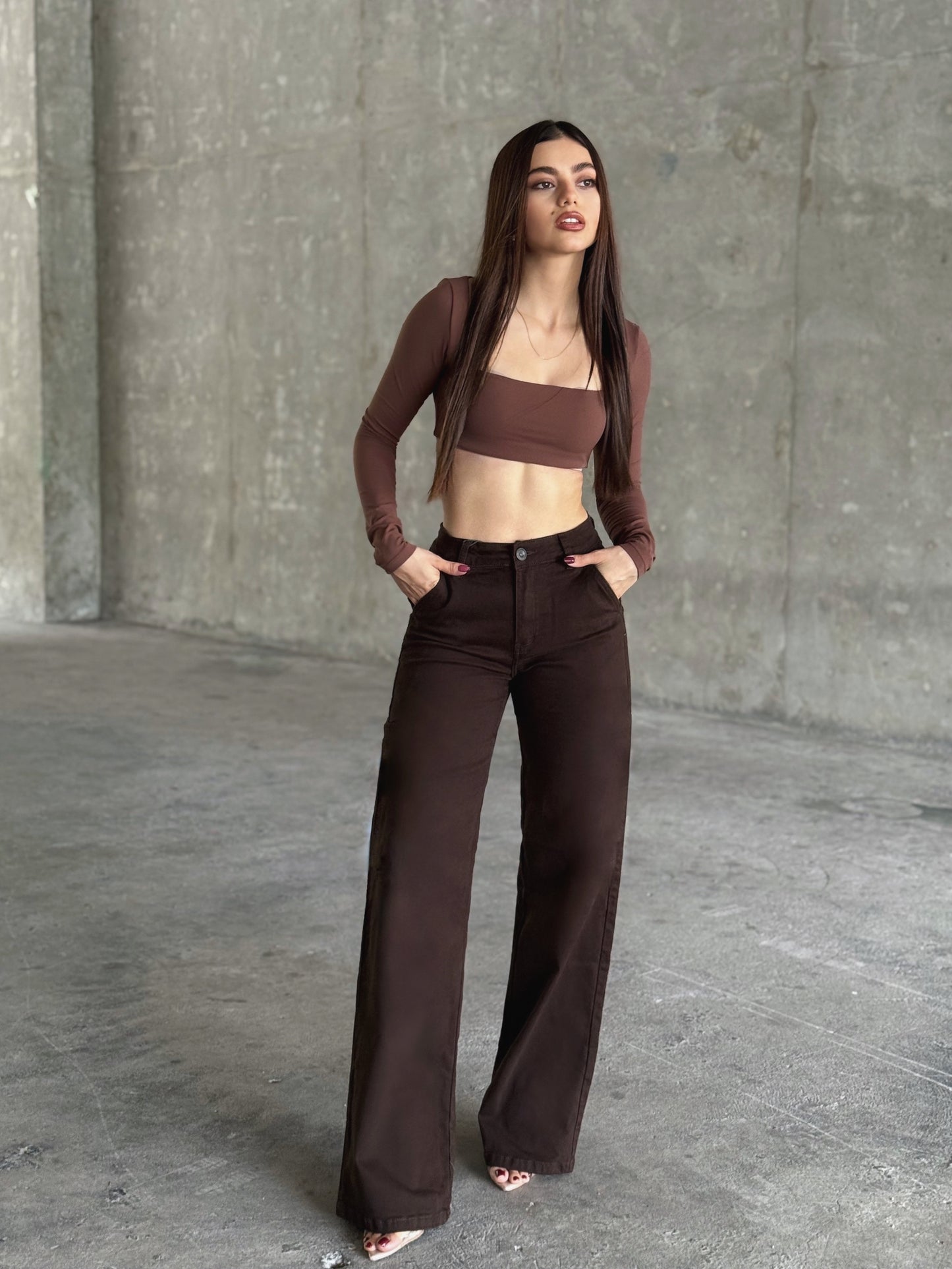 WIDE LEG CHOCOLATE ja