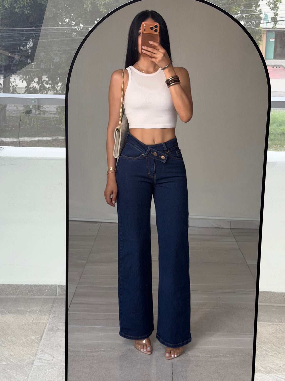 JEANS PRETINA CRUZADA CORTE RECTO VIM