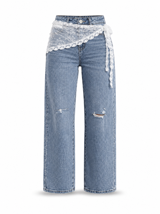 WIDE LEG BANDANA ENCAJE