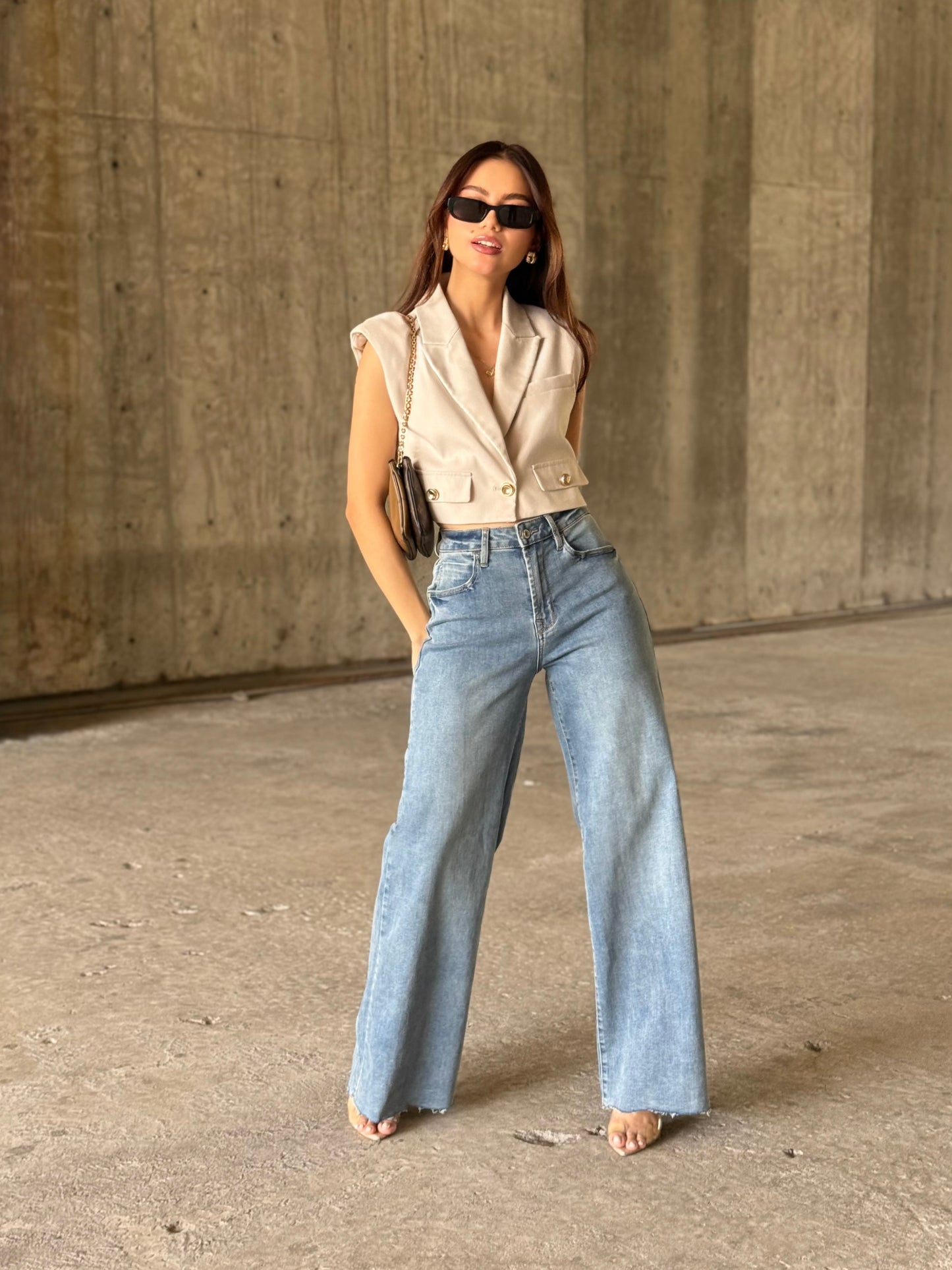 BAGGY AZUL DESLV i&m/ RESTOCK 5/ABRIL