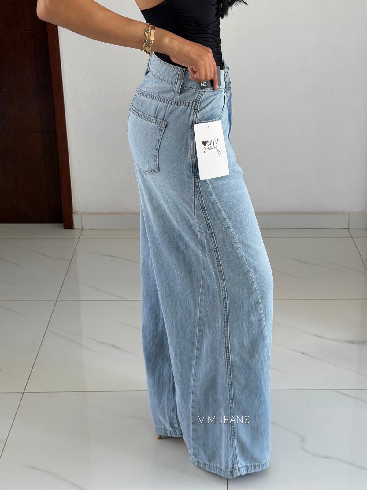 PALAZZO LIGHT DENIM TENCEL
