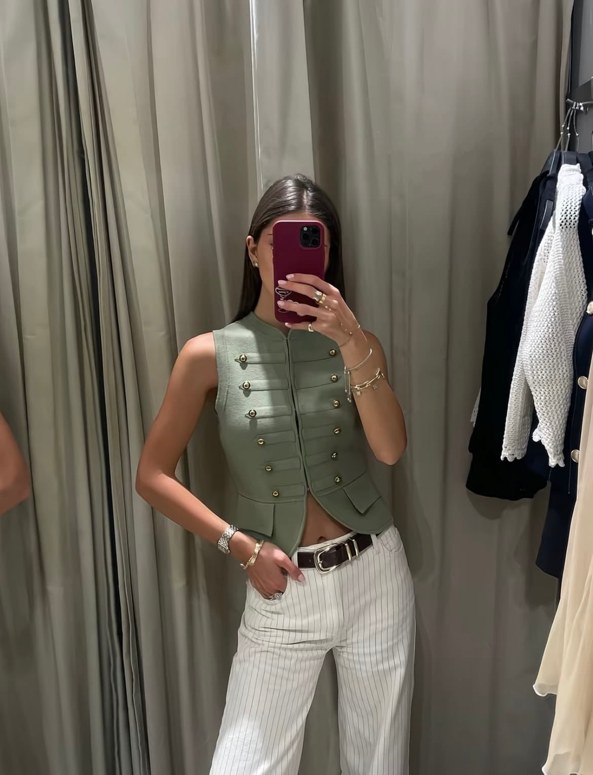 TOP CHALECO VERDE