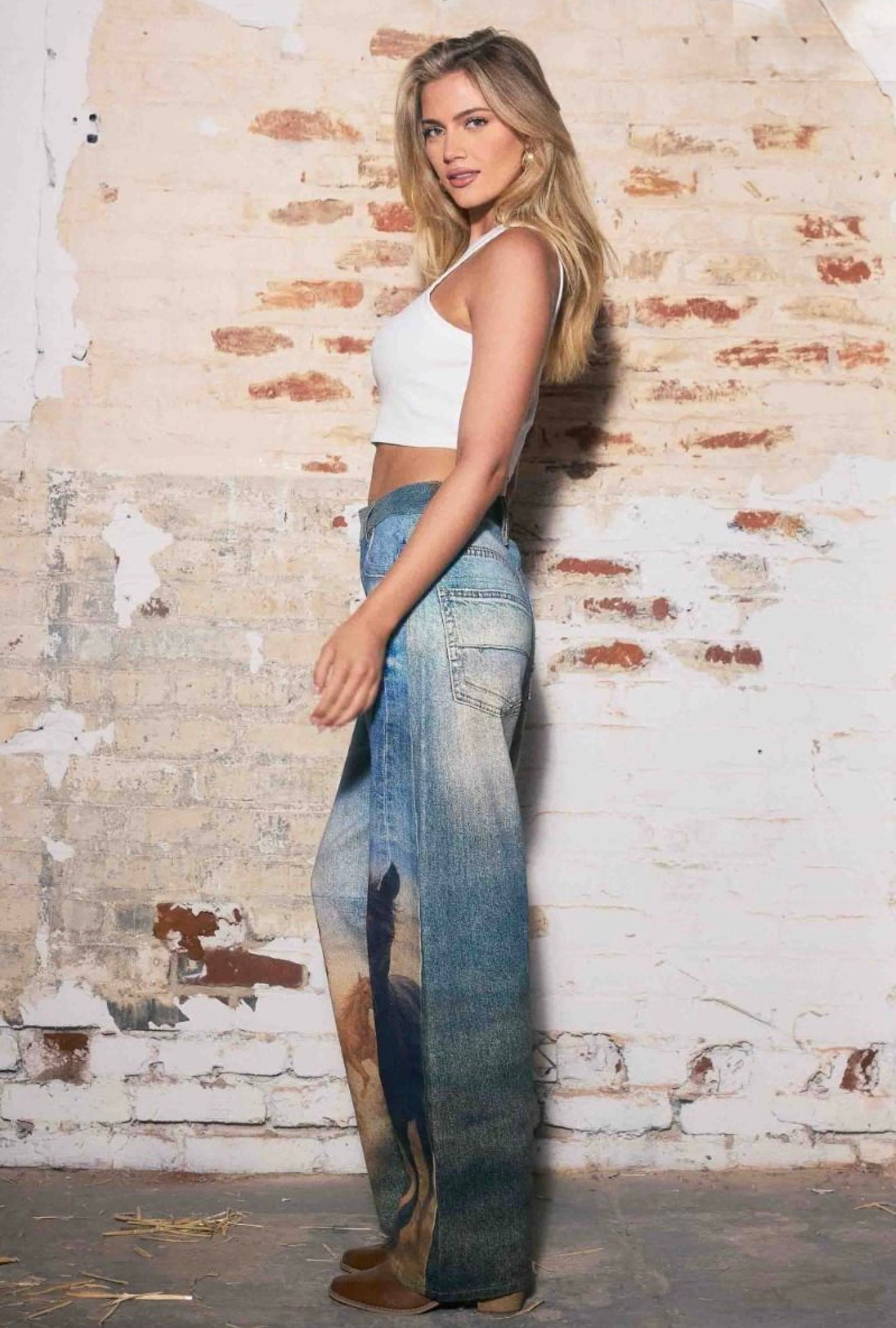 BARREL JEANS HORSE VIBRANT MIU
