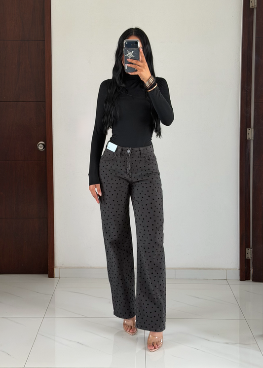 WIDE LEG ESTRELLAS GRIS