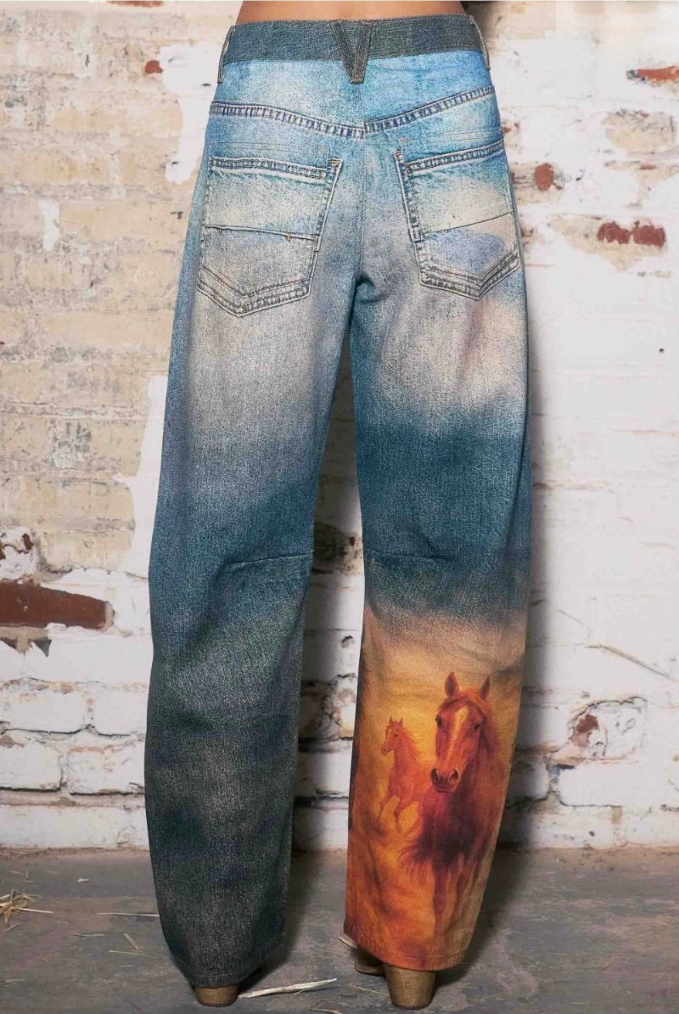 BARREL JEANS HORSE VIBRANT MIU