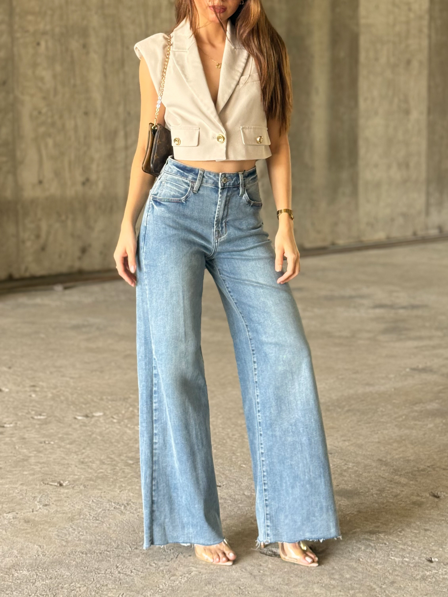 BAGGY AZUL DESLV i&m/ RESTOCK 5/ABRIL