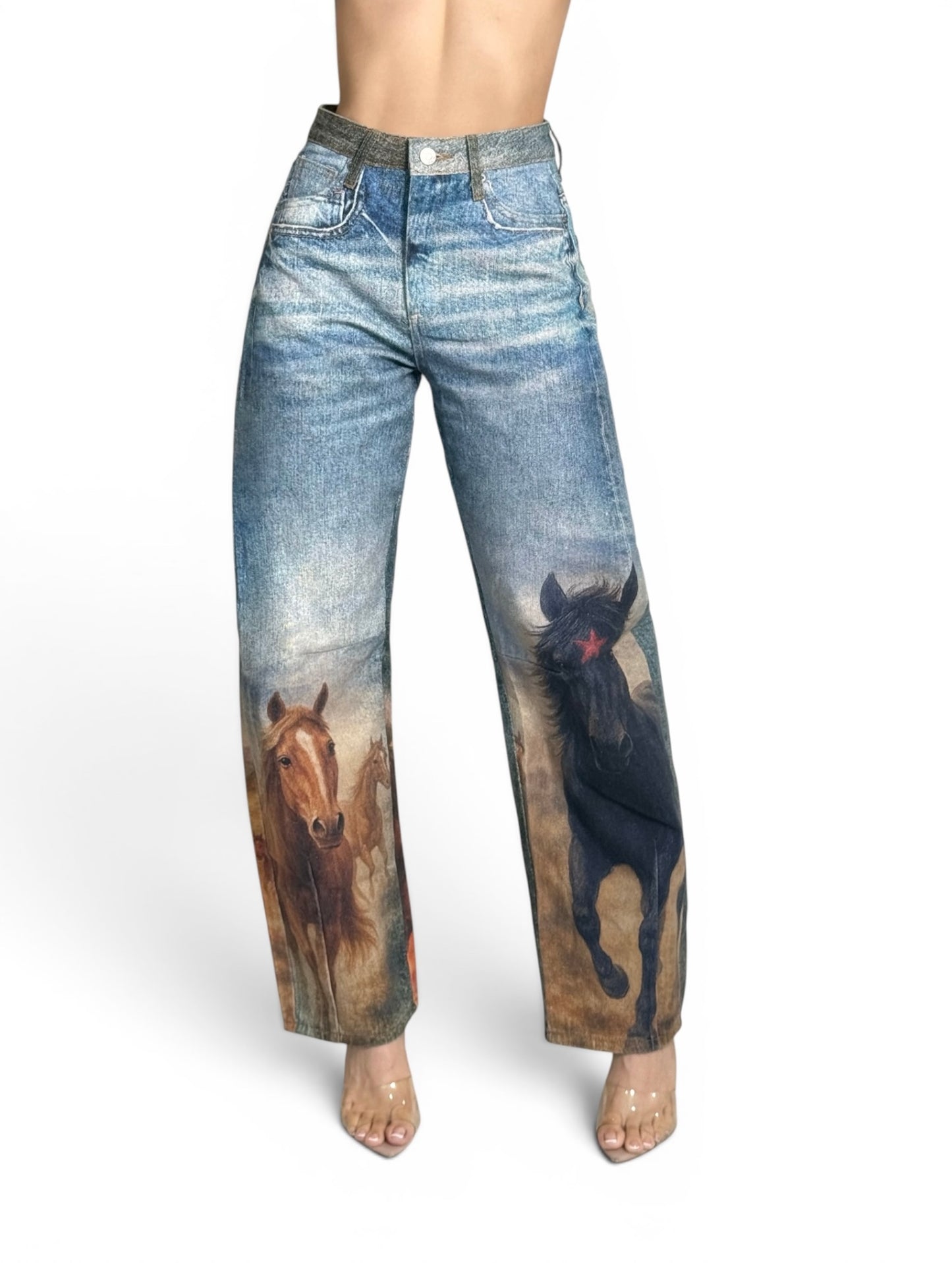 BARREL JEANS HORSE VIBRANT MIU