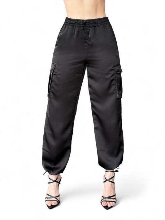 JOGGER SATIN NEGRO