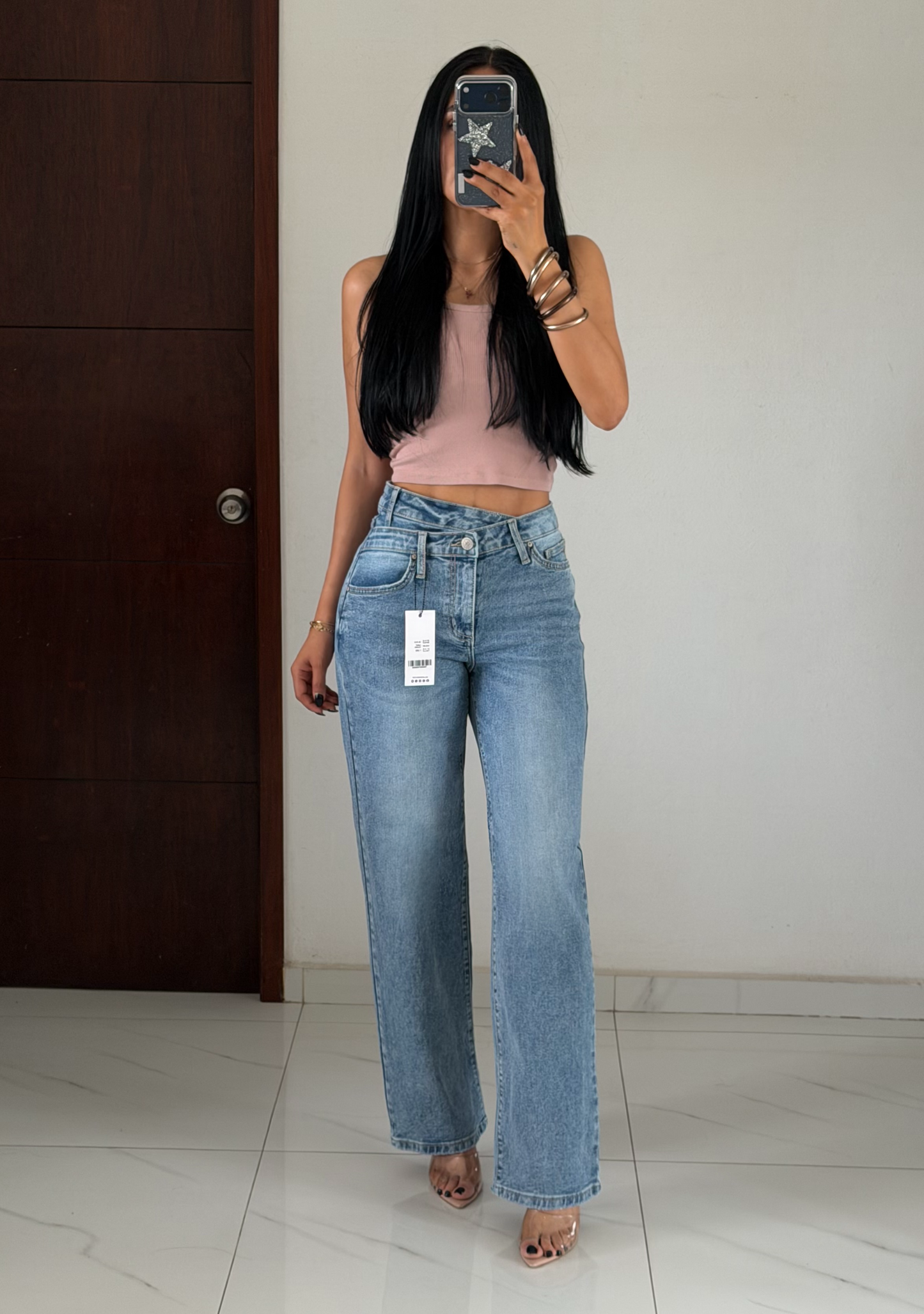 WIDE LEG RECTO PRETINA CRUZADA