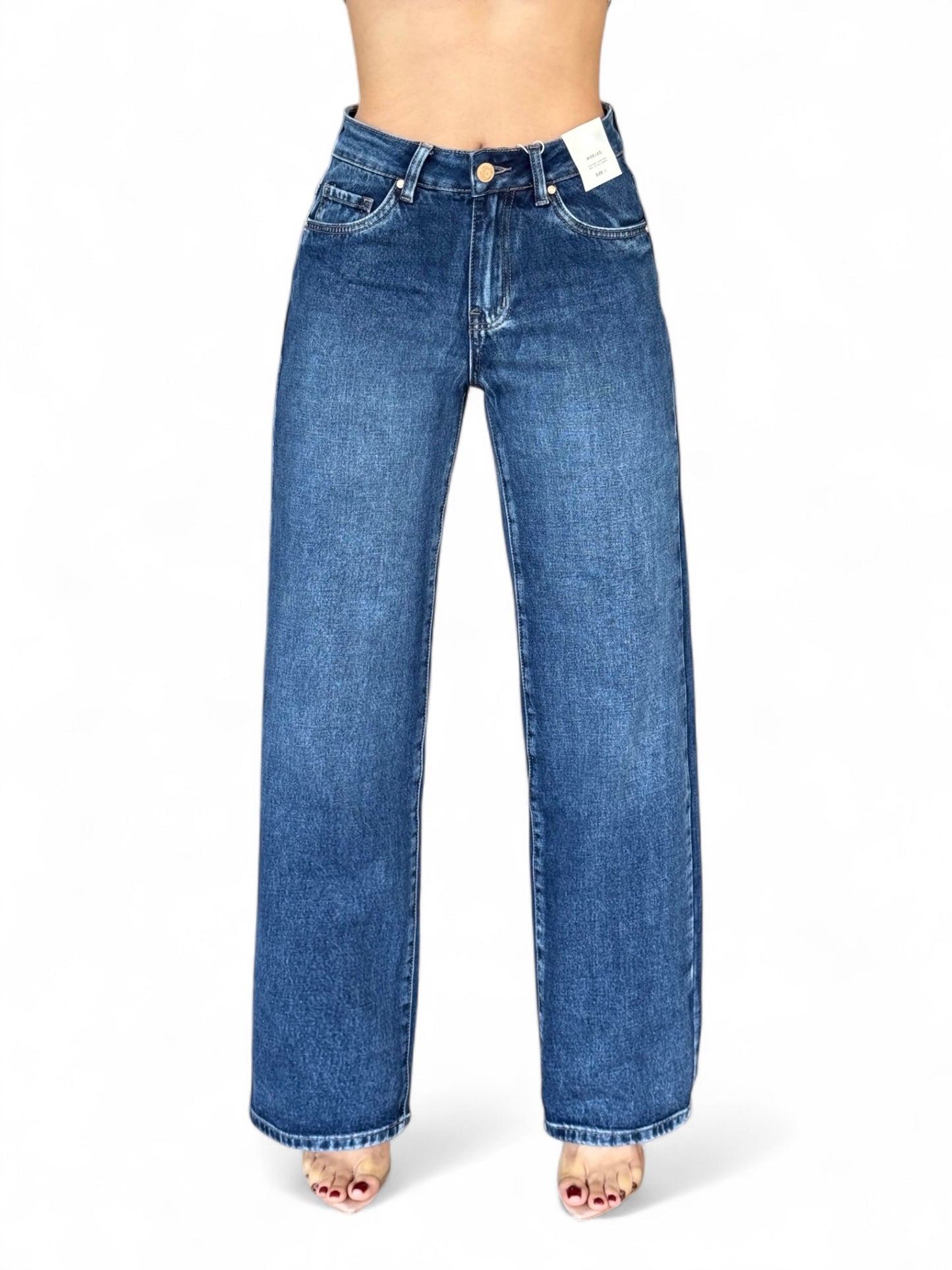 WIDE LEG STRECH BACK DARK
