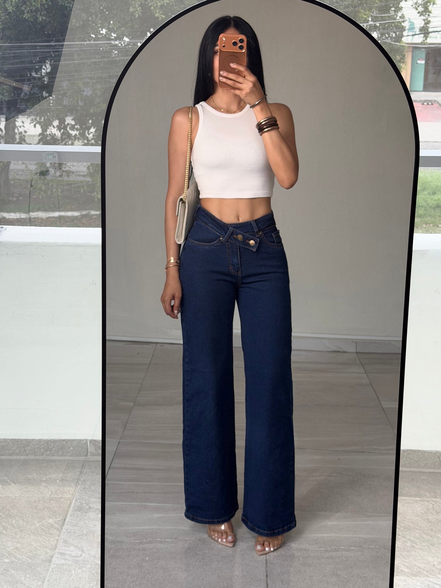 JEANS PRETINA CRUZADA CORTE RECTO VIM