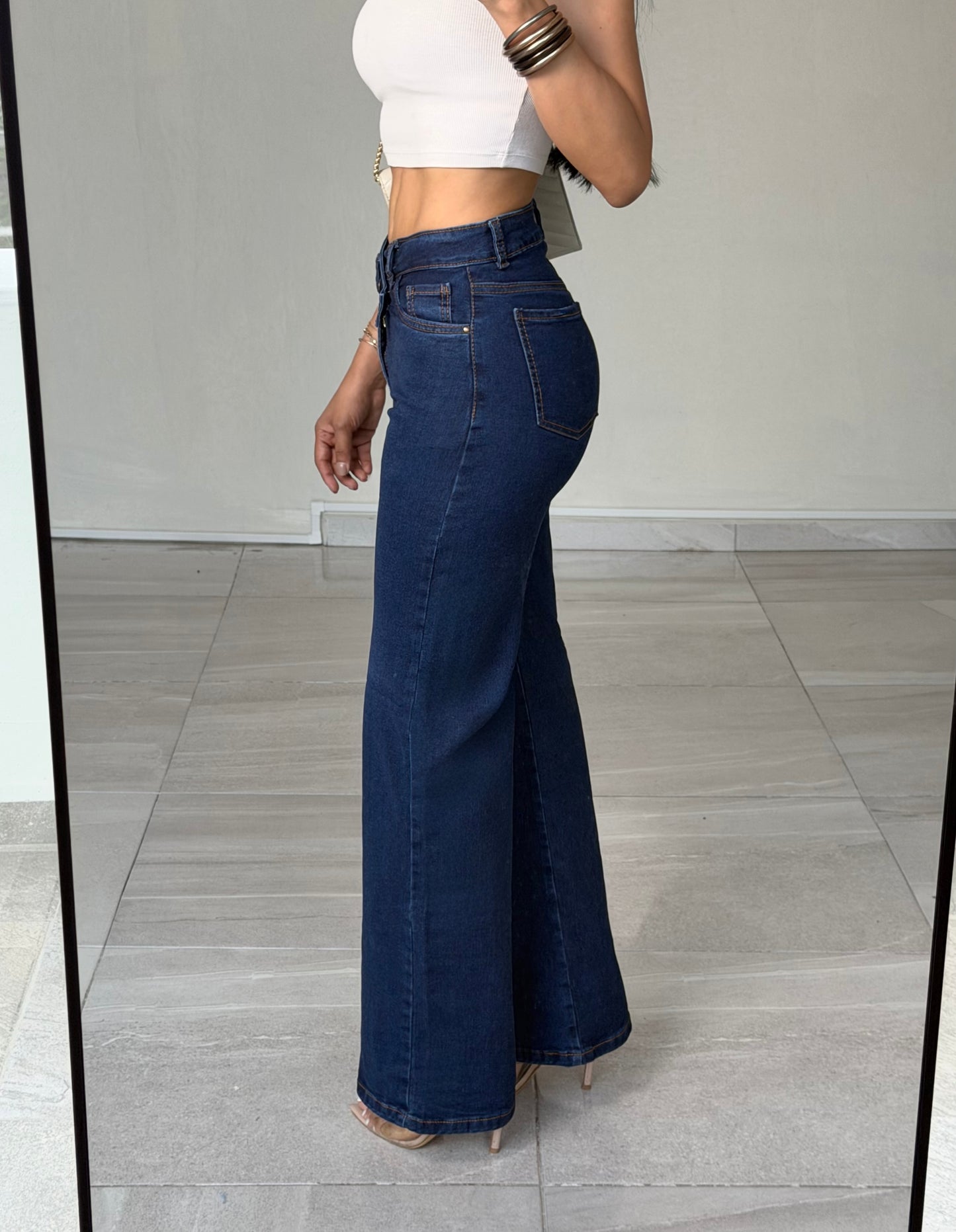 JEANS PRETINA CRUZADA CORTE RECTO VIM