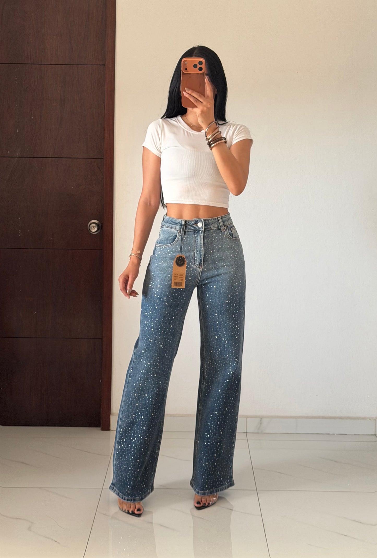WIDE LEG BRILLOS DECOLORADO