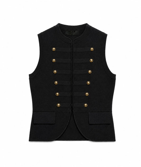 TOP CHALECO NEGRO